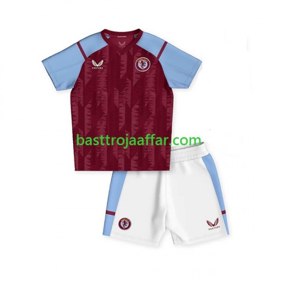 Aston Villa Barn Hemma Fotbollströja 2023-2024 Kortärmad