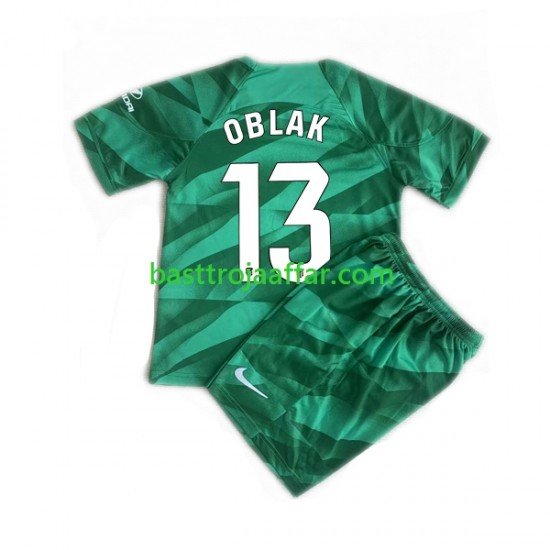 Atlético Madrid JAN OBLAK 13 Målvakt Barn Borta Fotbollströja 2023-2024 Kortärmad