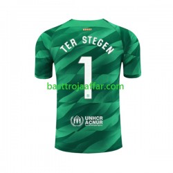 FC Barcelona Ter Stegen 1 Målvakt Män Hemma Fotbollströja 2023-2024 Kortärmad