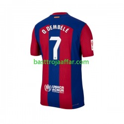FC Barcelona Ousmane Dembele 7 Män Hemma Fotbollströja 2023-2024 Kortärmad