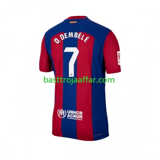 FC Barcelona Ousmane Dembele 7 Män Hemma Fotbollströja 2023-2024 Kortärmad