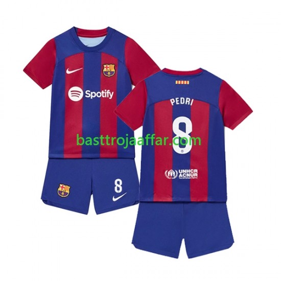 FC Barcelona Pedri 8 Barn Hemma Fotbollströja 2023-2024 Kortärmad