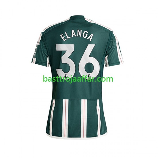 Manchester United Anthony Elanga 36 Män Borta Fotbollströja 2023-2024 Kortärmad