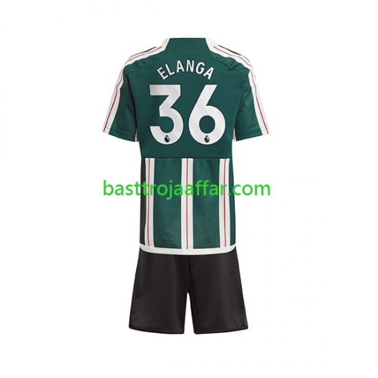 Manchester United Anthony Elanga 36 Barn Borta Fotbollströja 2023-2024 Kortärmad