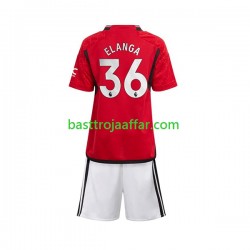 Manchester United Anthony Elanga 36 Barn Hemma Fotbollströja 2023-2024 Kortärmad
