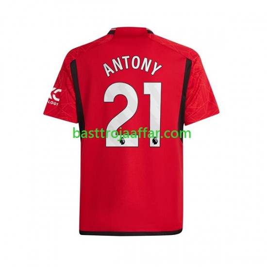 Manchester United Antony Matheus 21 Män Hemma Fotbollströja 2023-2024 Kortärmad