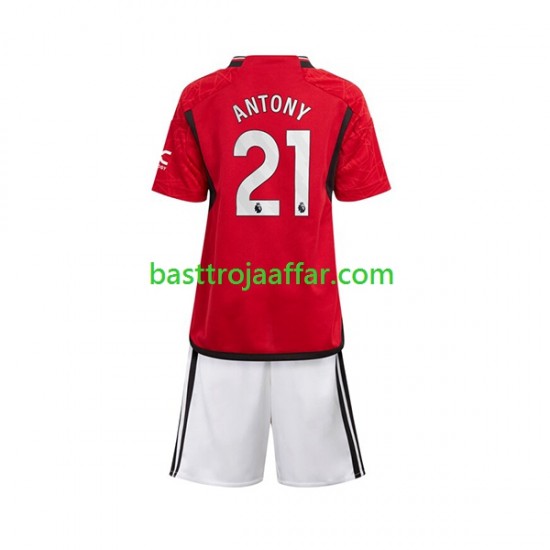 Manchester United Antony Matheus 21 Barn Hemma Fotbollströja 2023-2024 Kortärmad