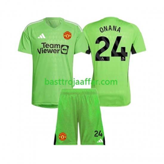 Manchester United Andre Onana 24 Målvakt Barn Hemma Fotbollströja 2023-2024 Kortärmad