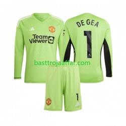 Manchester United De Gea 1 Målvakt Barn Hemma Fotbollströja 2023-2024 Långärmad