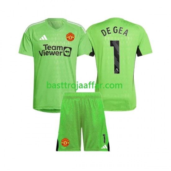 Manchester United De Gea 1 Målvakt Barn Hemma Fotbollströja 2023-2024 Kortärmad