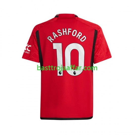 Manchester United Marcus Rashford 10 Män Hemma Fotbollströja 2023-2024 Kortärmad