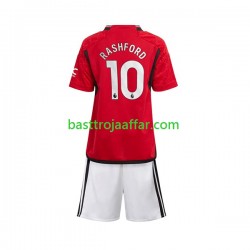 Manchester United Marcus Rashford 10 Barn Hemma Fotbollströja 2023-2024 Kortärmad