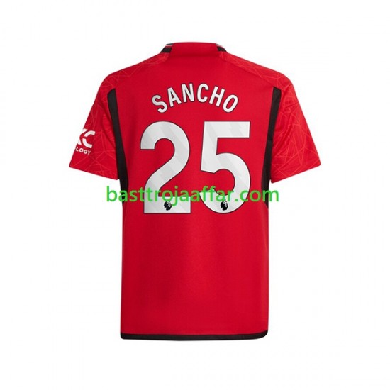 Manchester United Sancho 25 Män Hemma Fotbollströja 2023-2024 Kortärmad