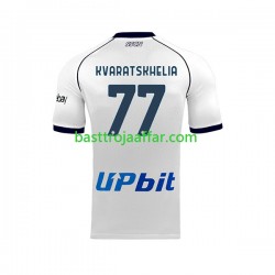 SSC Napoli Khvicha Kvaratskhelia 77 Män Borta Fotbollströja 2023-2024 Kortärmad