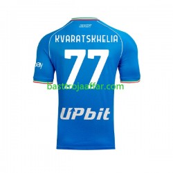 SSC Napoli Khvicha Kvaratskhelia 77 Män Hemma Fotbollströja 2023-2024 Kortärmad