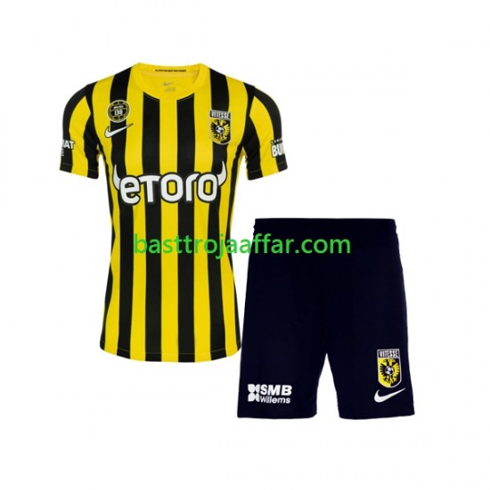 SBV Vitesse Football Kit Barn Hemma 2022-2023 Kortärmad