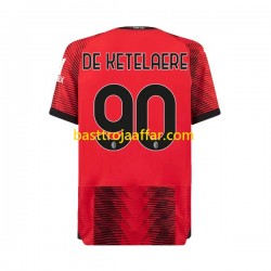 AC Milan Charles De Ketelaere 90 Män Hemma Fotbollströja 2023-2024 Kortärmad