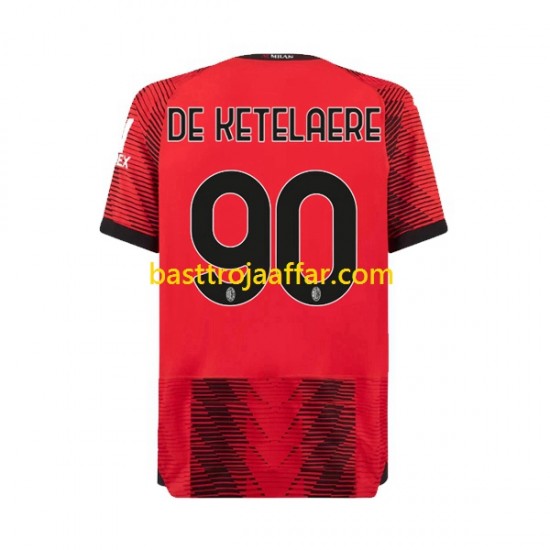 AC Milan Charles De Ketelaere 90 Män Hemma Fotbollströja 2023-2024 Kortärmad