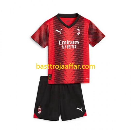 AC Milan Barn Hemma Fotbollströja 2023-2024 Kortärmad