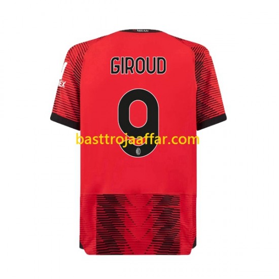 AC Milan Olivier Giroud 9 Män Hemma Fotbollströja 2023-2024 Kortärmad