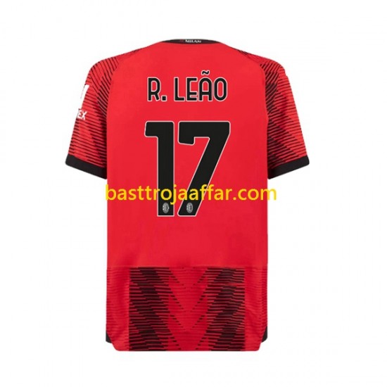AC Milan Rafael Leao 17 Män Hemma Fotbollströja 2023-2024 Kortärmad