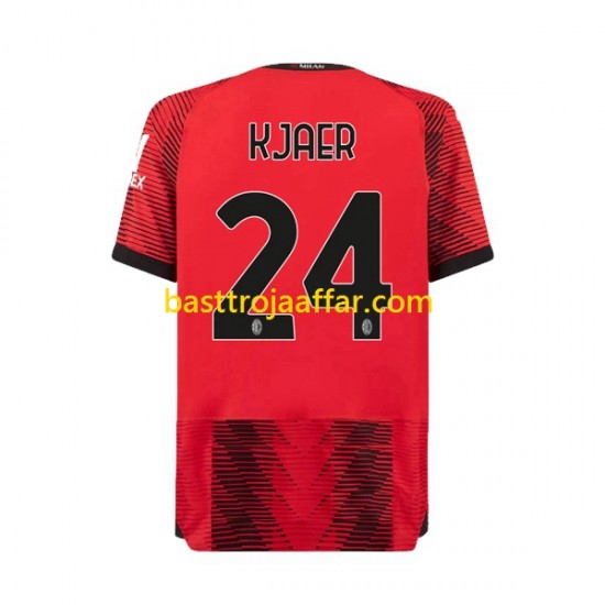 AC Milan Simon Kjaer 24 Män Hemma Fotbollströja 2023-2024 Kortärmad