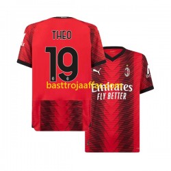 AC Milan Theo Hernandez 19 Män Hemma Fotbollströja 2023-2024 Kortärmad