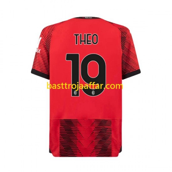 AC Milan Theo Hernandez 19 Män Hemma Fotbollströja 2023-2024 Kortärmad