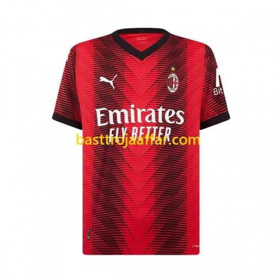 AC Milan Theo Hernandez 19 Barn Hemma Fotbollströja 2023-2024 Kortärmad