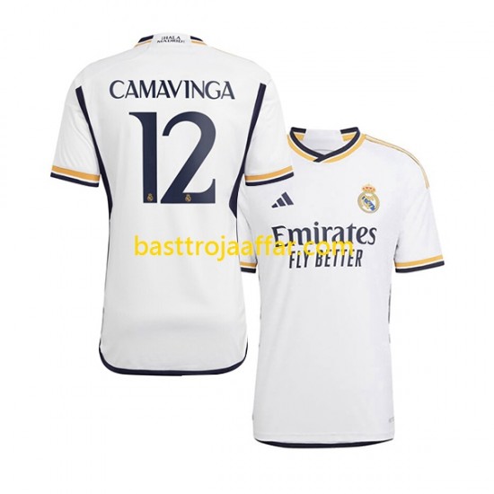 Real Madrid Camavinga 12 Män Hemma Fotbollströja 2023-2024 Kortärmad