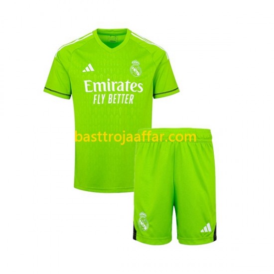 Real Madrid Målvakt Barn Hemma Fotbollströja 2023-2024 Kortärmad