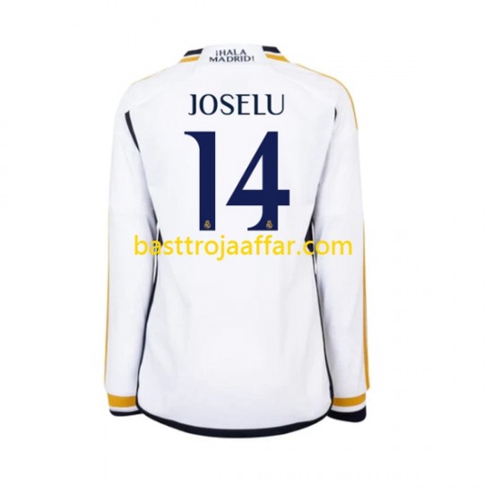 Real Madrid JOSELU 14 Män Hemma Fotbollströja 2023-2024 Långärmad