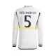 Real Madrid Jude Bellingham 5 Män Hemma Fotbollströja 2023-2024 Långärmad
