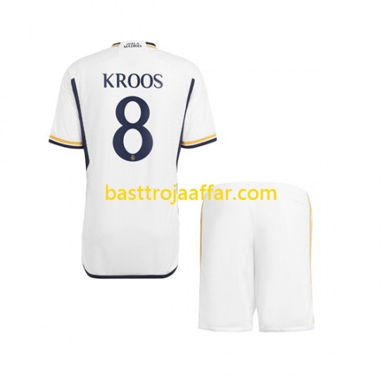 Real Madrid Kroos 8 Barn Hemma Fotbollströja 2023-2024 Kortärmad
