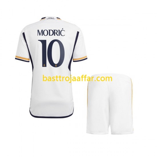 Real Madrid Modrić 10 Barn Hemma Fotbollströja 2023-2024 Kortärmad