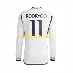 Real Madrid Rodrygo Goes 11 Män Hemma Fotbollströja 2023-2024 Långärmad