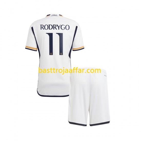 Real Madrid Rodrygo Goes 11 Barn Hemma Fotbollströja 2023-2024 Kortärmad