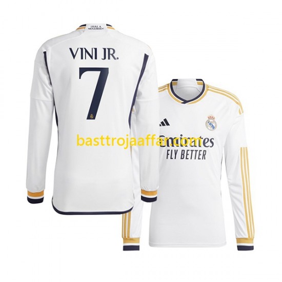 Real Madrid Vinicius Junior 7 Män Hemma Fotbollströja 2023-2024 Långärmad