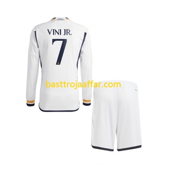 Real Madrid Vinicius Junior 7 Barn Hemma Fotbollströja 2023-2024 Långärmad