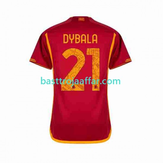 AS Roma Paulo Dybala 21 Män Hemma Fotbollströja 2023-2024 Kortärmad