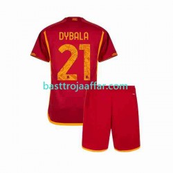 AS Roma Paulo Dybala 21 Barn Hemma Fotbollströja 2023-2024 Kortärmad AS Roma Paulo Dybala 21 Barn Hemma Fotbollströja 2023-2024 Kortärmad