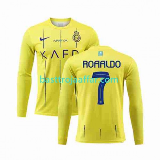 Al-Nassr Ronaldo 7 Män Hemma Fotbollströja 2023-2024 Långärmad