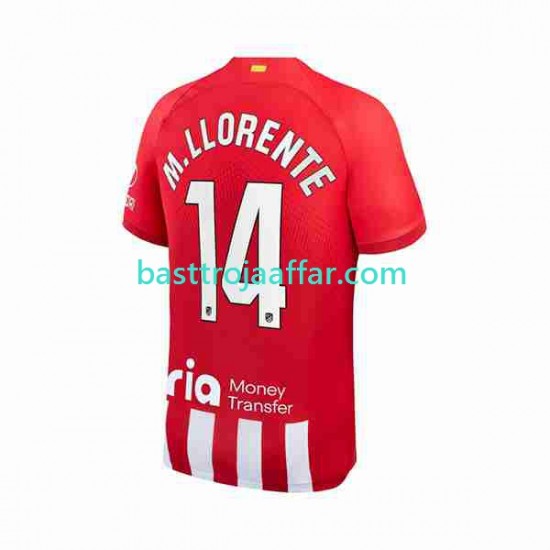 Atlético Madrid 2 Marcos Llorente 14 Män Hemma Fotbollströja 2023-2024 Kortärmad