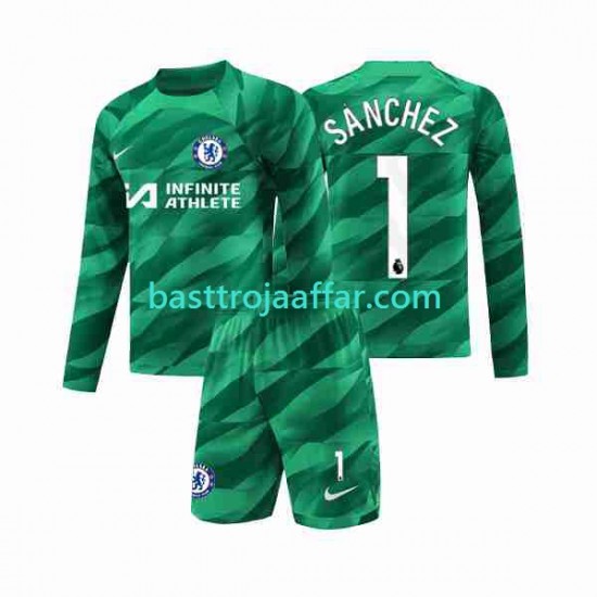 Chelsea Robert Sanchez 1 Målvakt Barn Tredje Fotbollströja 2023-2024 Långärmad