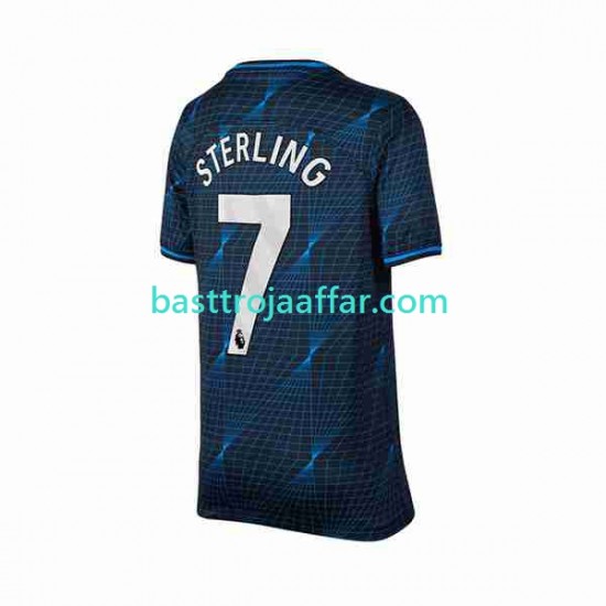 Chelsea Raheem Sterling 7 Män Borta Fotbollströja 2023-2024 Kortärmad