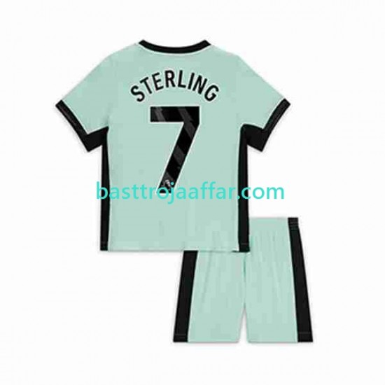 Chelsea Raheem Sterling 7 Barn Tredje Fotbollströja 2023-2024 Kortärmad