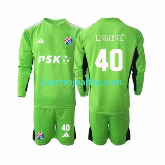 Dinamo Zagreb Livakovic 40 Målvakt Barn Hemma Fotbollströja 2023-2024 Långärmad