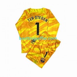 FC Barcelona Ter Stegen 1 Målvakt Barn Fjärde Fotbollströja 2023-2024 Långärmad