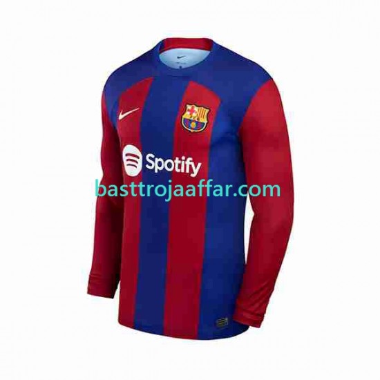 FC Barcelona Män Hemma Fotbollströja 2023-2024 Långärmad