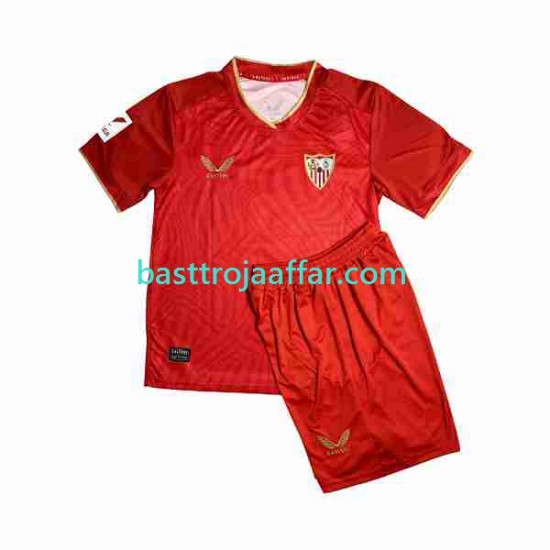Sevilla FC Sergio Ramos 4 Barn Borta Fotbollströja 2023-2024 Kortärmad
